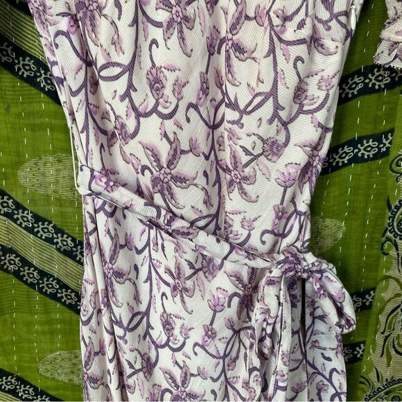 SAYLOR x Anthropologie Purple Printed Ryland Crepe Maxi Dress Size Small - Picture 5 of 16